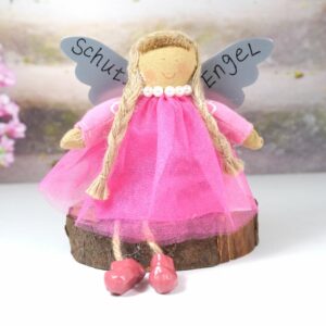 Baden Schutzengel Aufhänger Rosi Tüll Kleid Pink 