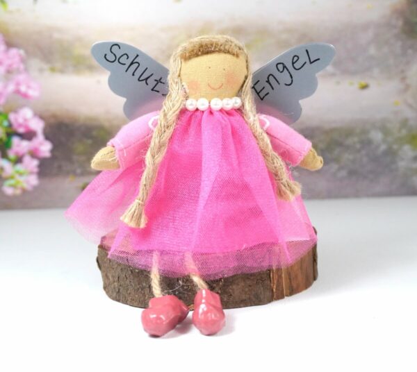 Baden Schutzengel Aufhänger Rosi Tüll Kleid Pink 