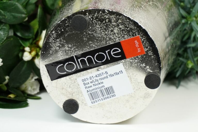 Colmore Edle Aluminium Dose Aufbewahrung Rund Fleur-de-Lis Big