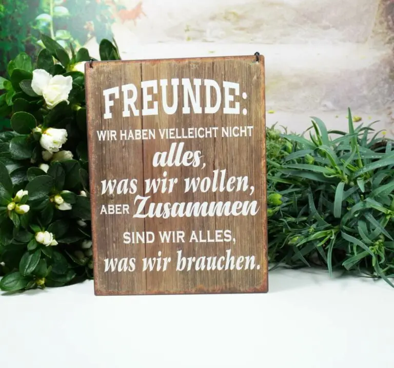 Deko Blechschild Freunde Wir Haben Vielleicht Nicht alles, was wir wollen, Aber Zusammen Sind Wir Alles was wir brauchen.