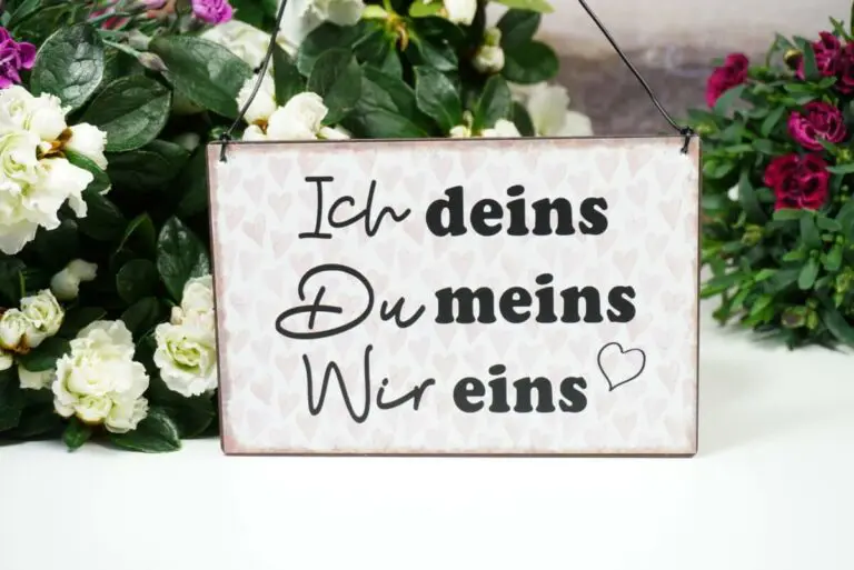 Deko Blechschild Ich deins Du meins Wir eins