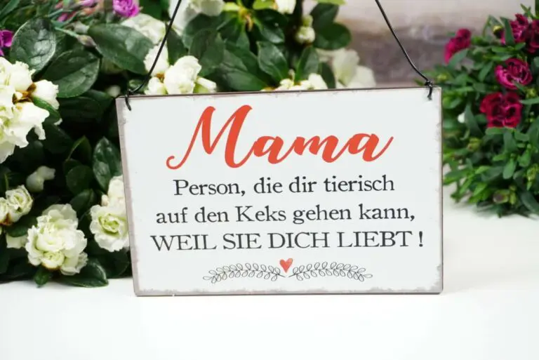 Deko Blechschild Mama Person, die dir tierisch auf den Keks gehen kann, Weil Sie Dich Liebt!