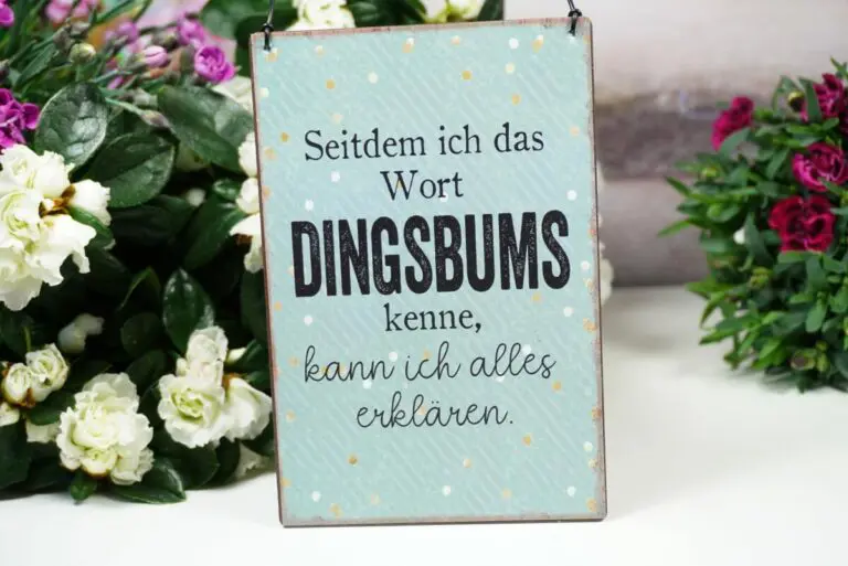 Deko Blechschild Seitdem ich das Wort Dingsbum kenne, kann ich alles erklären.