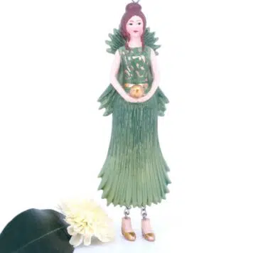 Deko Figur Blumenmädchen Hanfpalmenblattmädchen zum Hängen