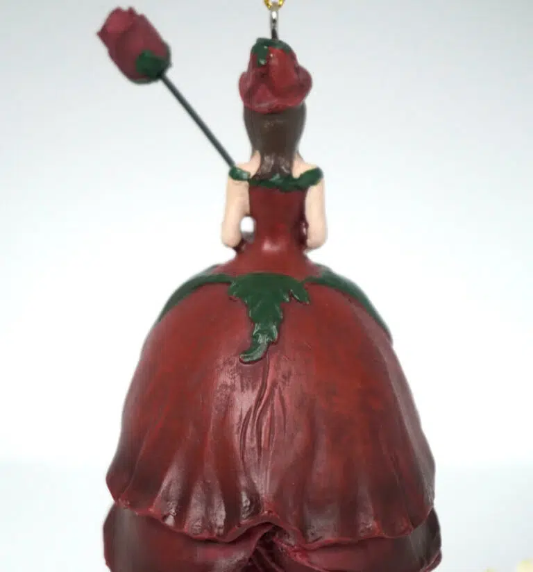 Deko Figur Blumenmädchen Rosenmädchen Rot zum Hängen