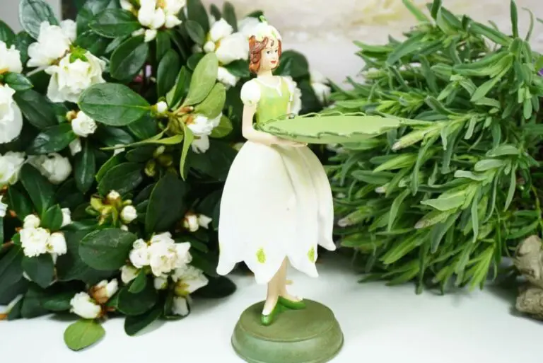 Dekofigur Teelichthalter Blumenmädchen mit Sockel