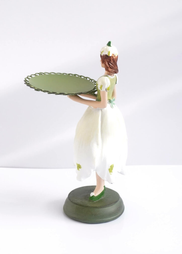 Dekofigur Teelichthalter Kerzenhalter Blumenmädchen Märzenbechermädchen