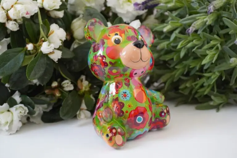 Pomme Pidou Spardose Petit Teddy Toto Green