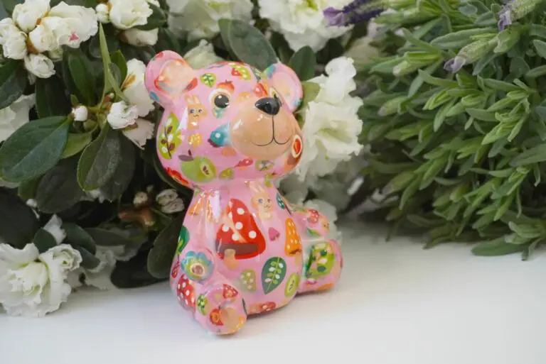 Pomme Pidou Spardose Petit Teddy Toto Rosa