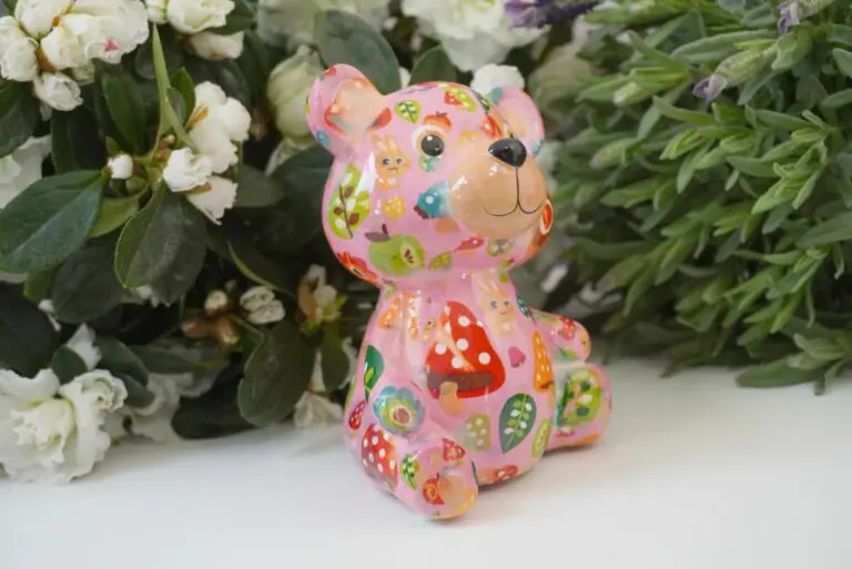 Pomme Pidou Spardose Petit Teddy Toto Rosa