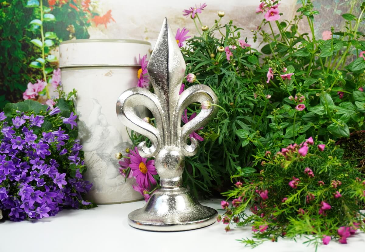 Französische Lilie Dekofigur Fleur-de-Lis Aluminium Big - Elfengarten  Dormagen