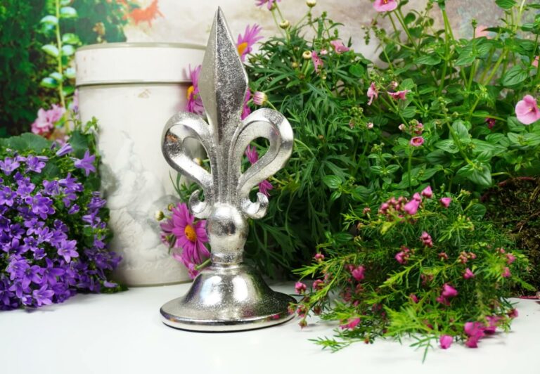 Französische Lilie Dekofigur Fleur-de-Lis Aluminium Medium