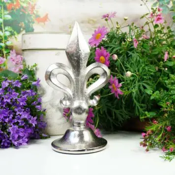 Französische Lilie Dekofigur Fleur-de-Lis Aluminium Medium