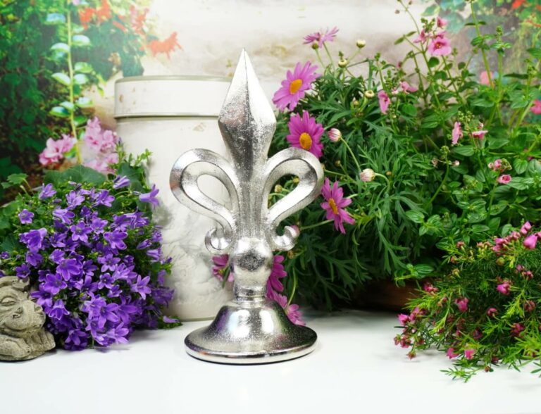 Französische Lilie Dekofigur Fleur-de-Lis Aluminium Medium