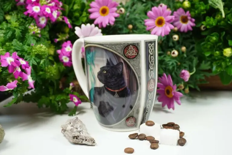 Henkelbecher Sprüche Kaffeetasse Absinthe Cat von Lisa Parker