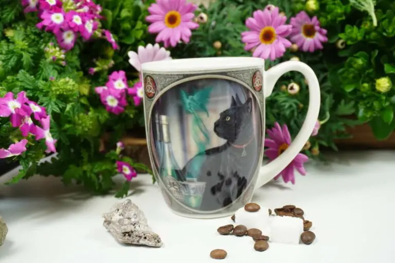 Henkelbecher Sprüche Kaffeetasse Absinthe Cat von Lisa Parker