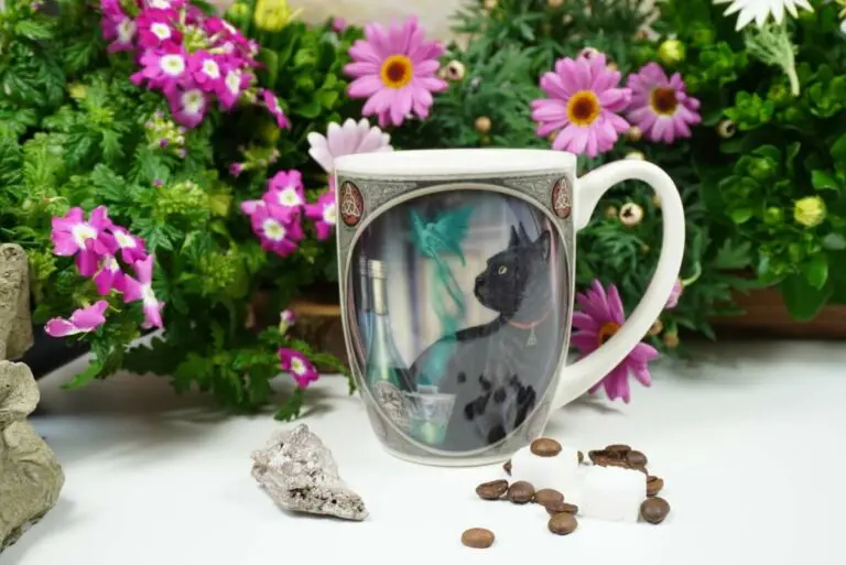 Henkelbecher Sprüche Kaffeetasse Absinthe Cat von Lisa Parker