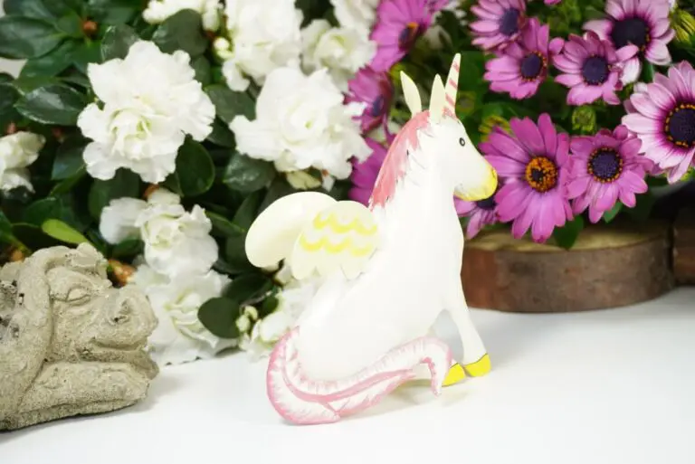 Pape Einhorn Dekofigur Blech Figur Unicorn Fantasy White