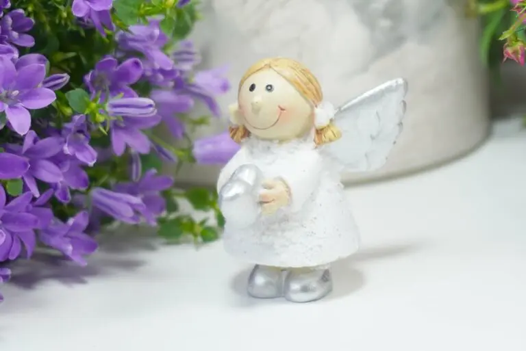 Dekofigur Schutzengelchen Petit Silber Herz