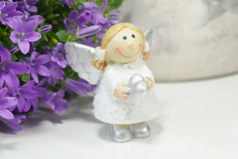 Dekofigur Schutzengelchen Petit Silber Herz