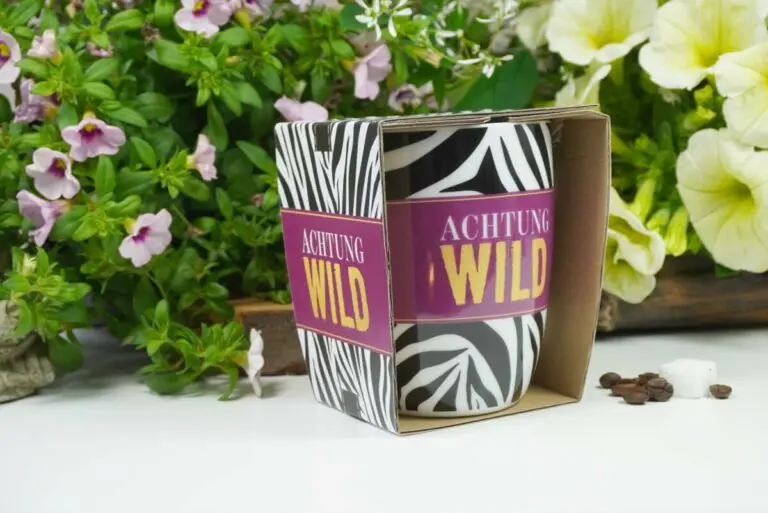 Henkelbecher Sprüche Kaffeetasse Achtung Wild