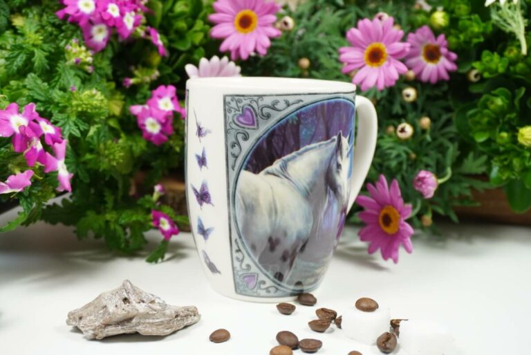 Henkelbecher Sprüche Kaffeetasse Fantasy Einhörner von Lisa Parker