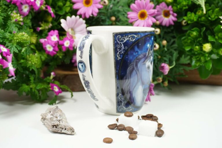 Henkelbecher Sprüche Kaffeetasse Fantasy Einhorn von Lisa Parker