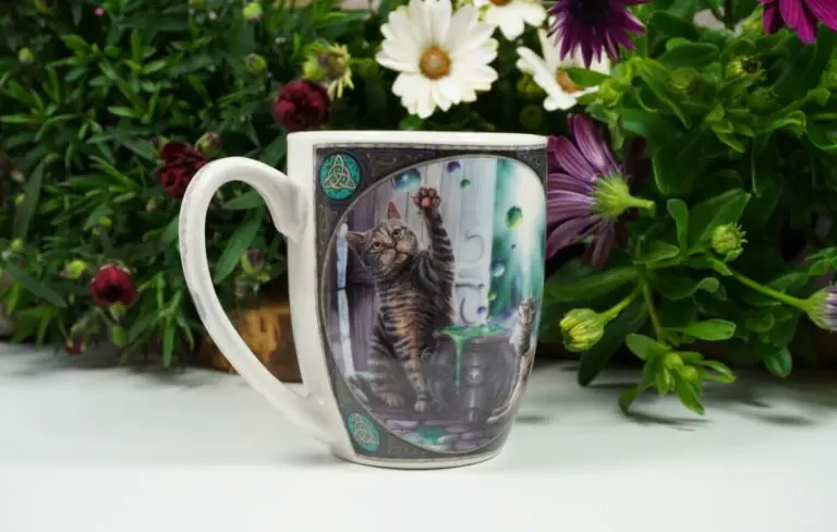 Henkelbecher Sprüche Kaffeetasse Katze mit Kätzchen von Lisa Parker