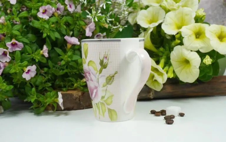 Henkelbecher Sprüche Kaffeetasse Rosentraum