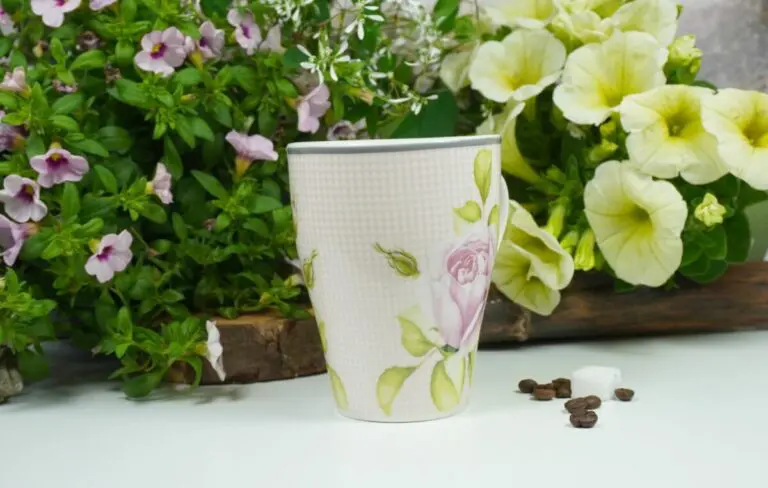 Henkelbecher Sprüche Kaffeetasse Rosentraum