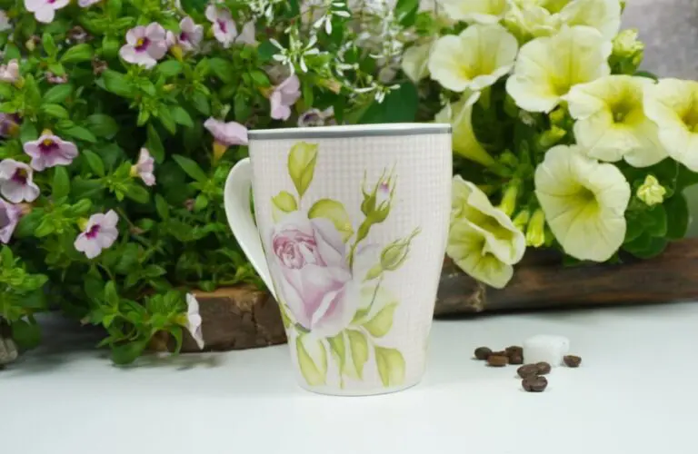 Henkelbecher Sprüche Kaffeetasse Rosentraum