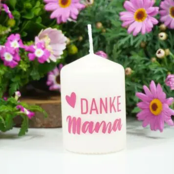 Kerzilein Kerze Flamme Danke Mama