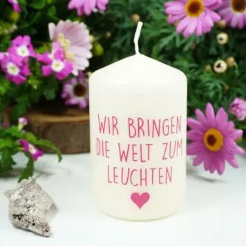 Kerzilein Kerze Flamme Wir Bringen Die Welt Zum Leuchten