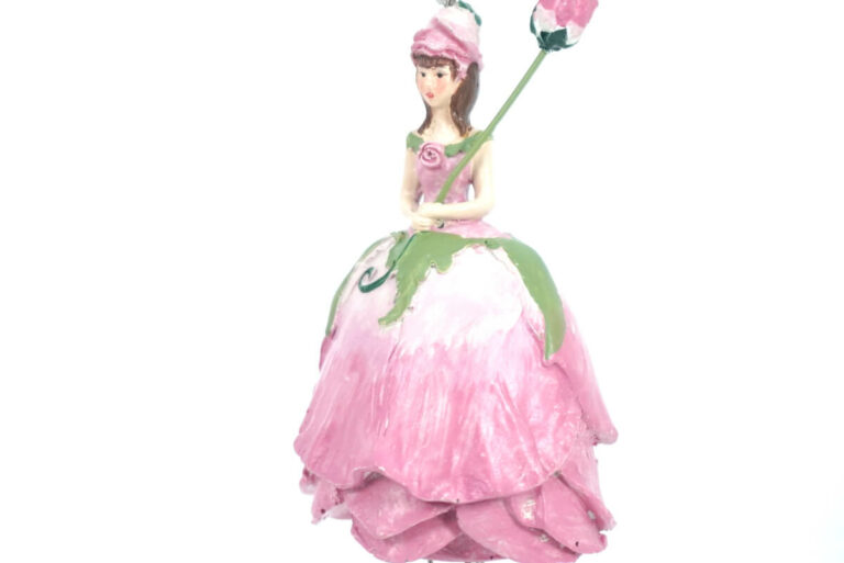 Deko Figur Blumenmädchen Rosenmädchen Rosa zum Hängen