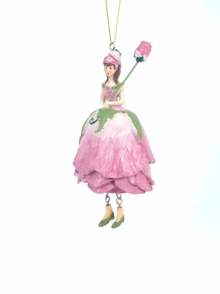 Deko Figur Blumenmädchen Rosenmädchen Rosa zum Hängen