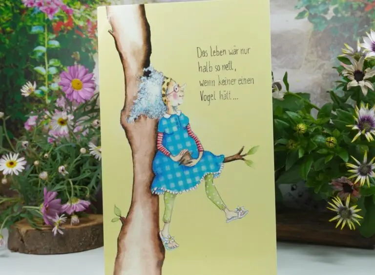 Sabo Design Holzbild Wandbild Das Leben wär so nett, wenn keiner einen Vogel hätt