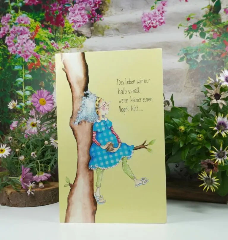 Sabo Design Holzbild Wandbild Das Leben wär so nett, wenn keiner einen Vogel hätt