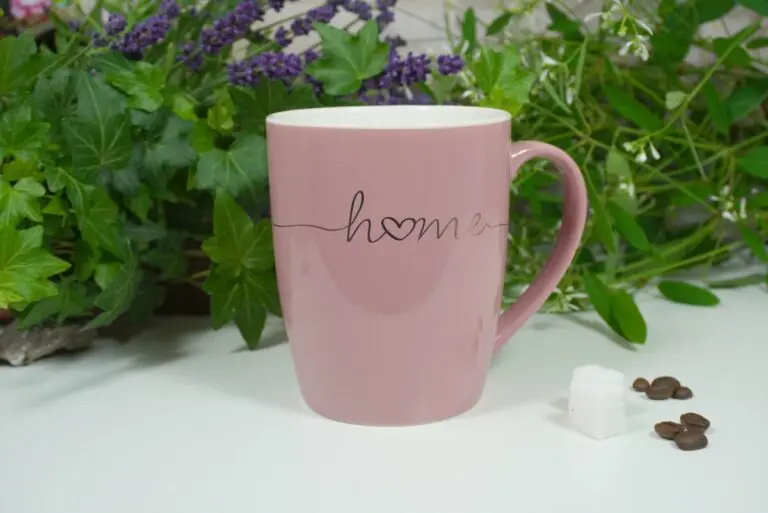 Wurm Henkelbecher Sprüche Tasse Home Himbeer