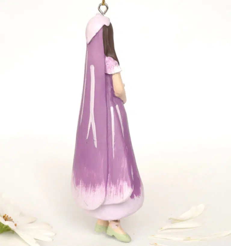 Deko Figur Blumenmädchen Fingerhutmädchen lila zum Hängen