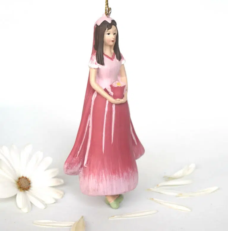 Deko Figur Blumenmädchen Fingerhutmädchen pink zum Hängen
