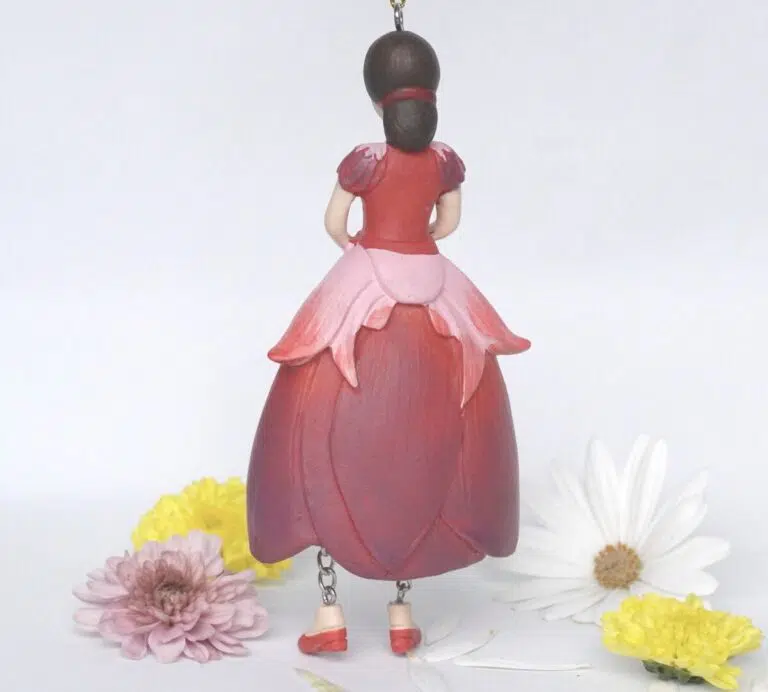 Deko Figur Blumenmädchen Fuchsienmädchen zum Hängen