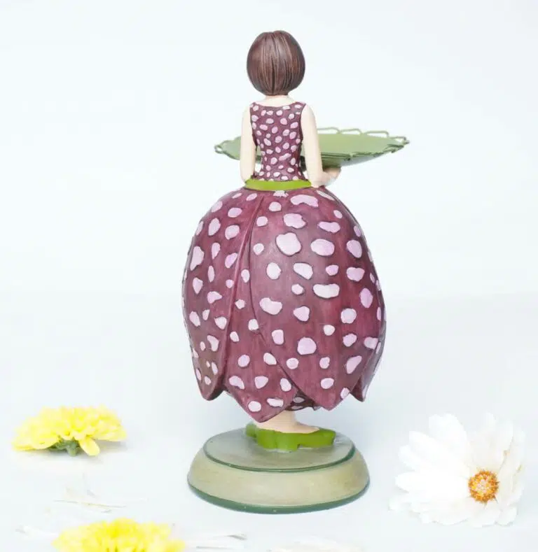 Dekofigur Teelichthalter Kerzenhalter Blumenmädchen Schachblume