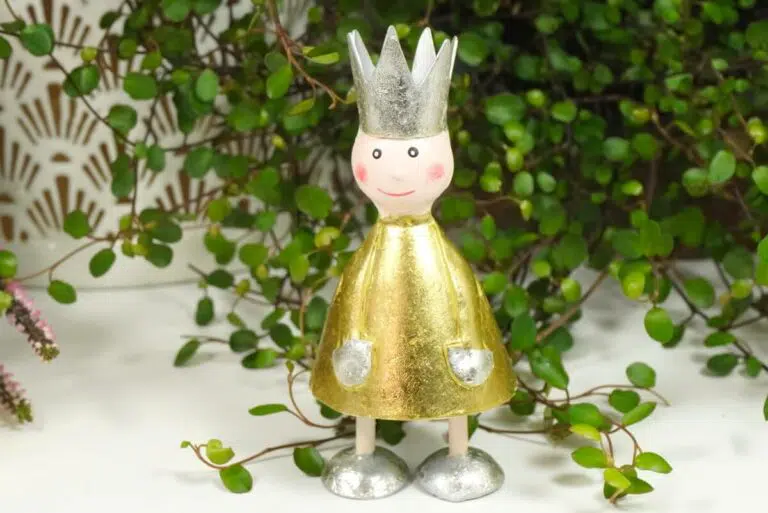 Pape Deko Figur Blechpuppe Litte King Gold Silber