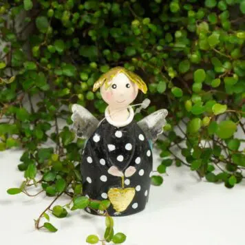 Pape Dekofigur Schutzengel Blechfigur Elly mit Herz WP 9cm