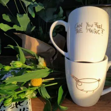 edition Gute Geister Porzellanbecher - Henkelbecher - Sprüche Tasse - Can you feel
