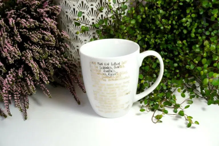 edition Gute Geister Porzellanbecher - Henkelbecher - Sprüche Tasse - Wenn man ein Leben