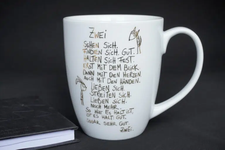 edition Gute Geister Porzellanbecher - Henkelbecher - Sprüche Tasse - Zwei Sehen Sich.