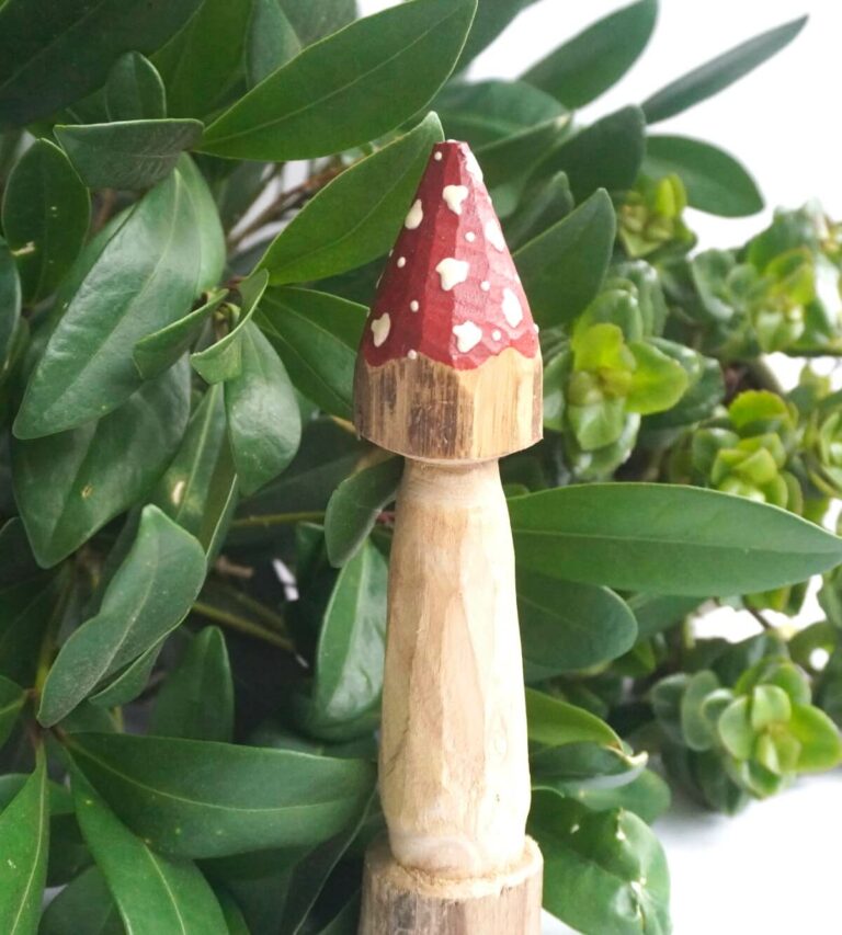 Deko Pilz Baum Holz Fliegenpilz Natur Herbstdeko