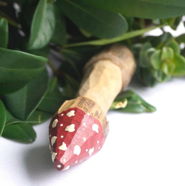 Deko Pilz Baum Holz Fliegenpilz Natur Herbstdeko