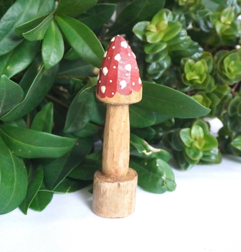 Deko Pilz Baum Holz Fliegenpilz Natur Herbstdeko Klein